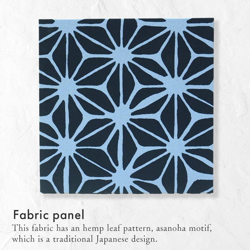 Japanese Fabric Panel – Hemp leaf pattern , Asanoha Design, traditional wall art