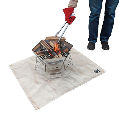CAPTAIN STAG Charcoal Tongs with Fire Blow Pipe