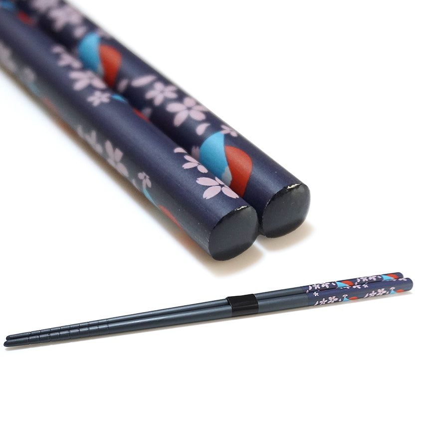 Japanese Chopsticks – Sakura, Fuji, Sushi Designs –Natural bamboo, Non-Slip, Hand-Friendly – Traditional Japanese utensils