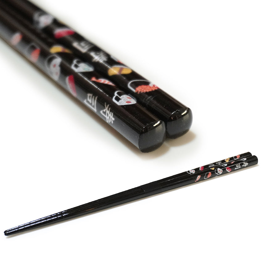 Japanese Chopsticks – Sakura, Fuji, Sushi Designs –Natural bamboo, Non-Slip, Hand-Friendly – Traditional Japanese utensils