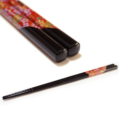 Japanese Chopsticks – Sakura, Fuji, Sushi Designs –Natural bamboo, Non-Slip, Hand-Friendly – Traditional Japanese utensils