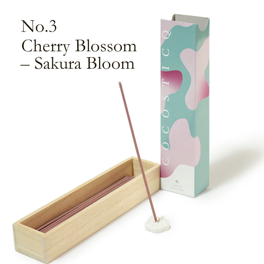 COCOSTICQ Japanese Luxury Incense Sticks for Relaxation & Self-Care – Elegant Low Smoke Home Fragrance, Mango, Wine, Cherry Blossom, Green Tea, Mandarin Orange
