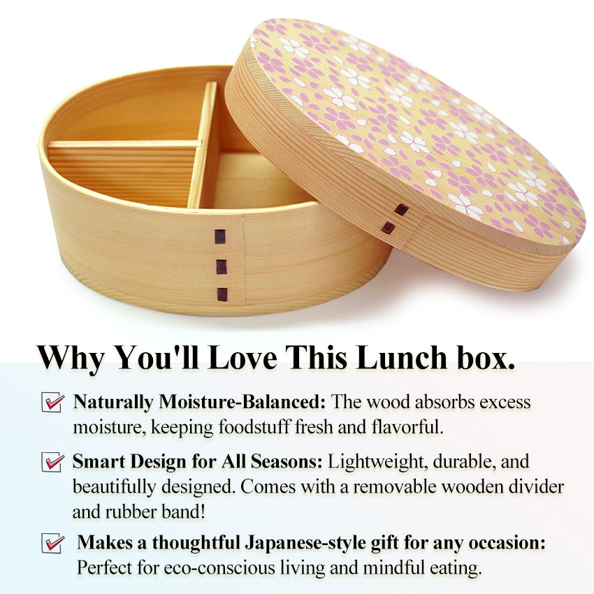 Magewappa Wooden Lunch Box Cherry blossoms
