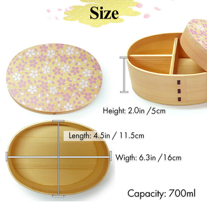 Magewappa Wooden Lunch Box Cherry blossoms