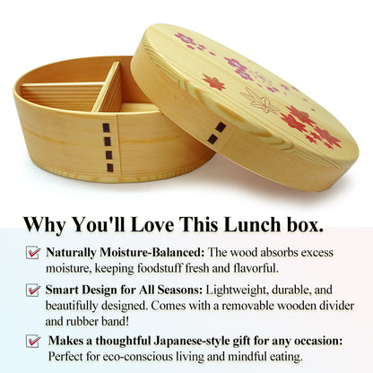 Magewappa Wooden Lunch Box Echoes of spring and fall