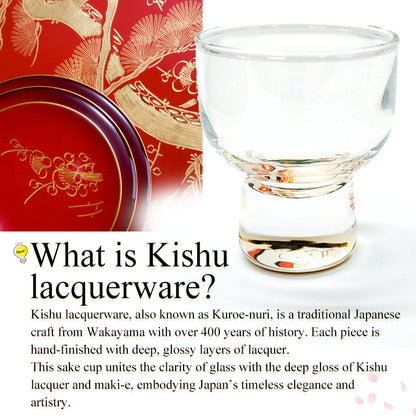 Japanese Art Glass Cup, Kishu Lacquerware Art Drinking Vessel ー Sharaku “Edo Spirit” Ukiyoe, Nusuke Edobei