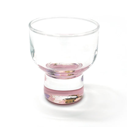 Japanese Art Glass Cup, Kishu Lacquerware Art Drinking Vessel ー Sharaku “Edo Spirit” Ukiyoe, Japanese Beauty portrays