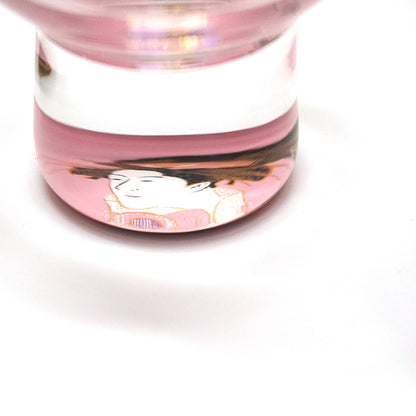 Japanese Art Glass Cup, Kishu Lacquerware Art Drinking Vessel ー Sharaku “Edo Spirit” Ukiyoe, Japanese Beauty portrays