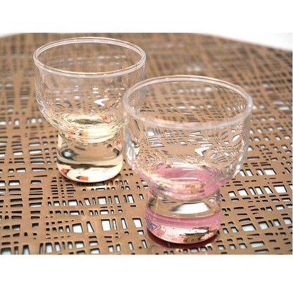 Japanese Art Glass Cup, Kishu Lacquerware Art Drinking Vessel ー Sharaku “Edo Spirit” Ukiyoe, Japanese Beauty portrays