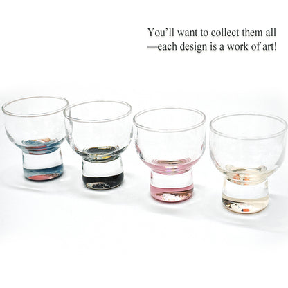 Japanese Art Glass Cup, Kishu Lacquerware Art Drinking Vessel ー Sharaku “Edo Spirit” Ukiyoe, Nusuke Edobei