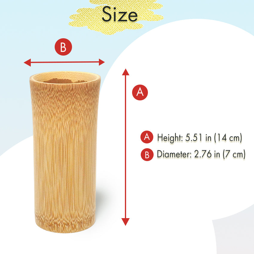 Japanese Soot Bamboo Beer Mug – Handmade Susutake Cup, Eco-Friendly Natural Bamboo Glass for Beer, Juice, and Hot Drinks, Lightweight & Durable Outdoor Cup