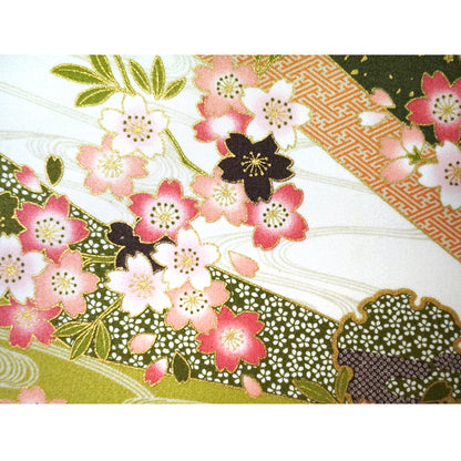 Japanese Fabric Panel – Sakura blossoms & Wave Design , traditional wall art