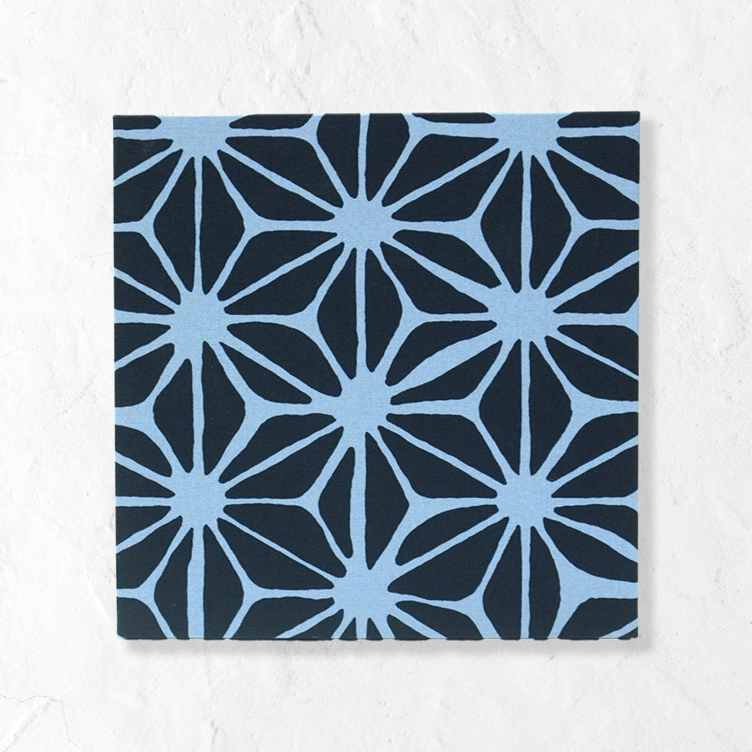 Japanese Fabric Panel – Hemp leaf pattern , Asanoha Design, traditional wall art