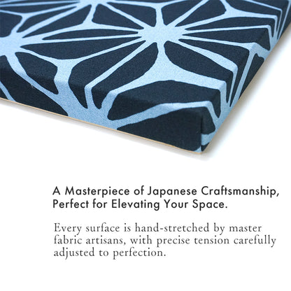 Japanese Fabric Panel – Hemp leaf pattern , Asanoha Design, traditional wall art