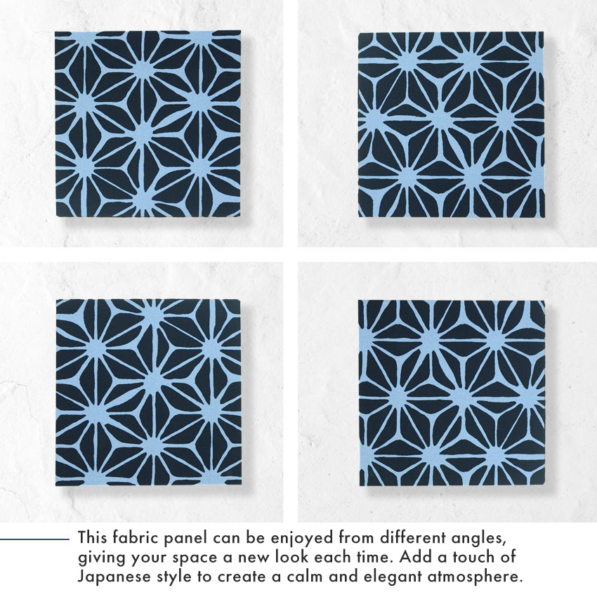 Japanese Fabric Panel – Hemp leaf pattern , Asanoha Design, traditional wall art