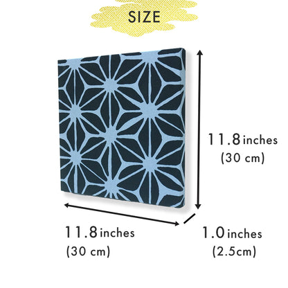 Japanese Fabric Panel – Hemp leaf pattern , Asanoha Design, traditional wall art