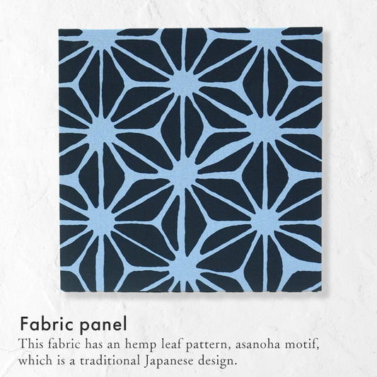 Japanese Fabric Panel – Hemp leaf pattern , Asanoha Design, traditional wall art