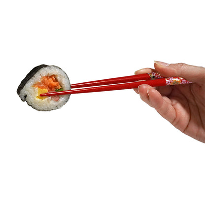 Japanese Chopsticks – Sakura, Fuji, Sushi Designs –Natural bamboo, Non-Slip, Hand-Friendly – Traditional Japanese utensils